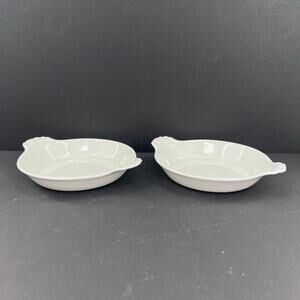 Pillivuyt France white gratin baking dish. Set of 2